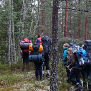 Speidere på skogtur