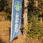 Speiderbanner God tur med speiderrose